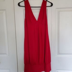 Red Christmas Party Dress/Top Wrapper size Medium